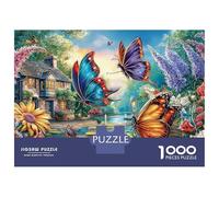 Butterflies Puzzles for Adults 1000 Piece PuzzlesButterfly Puppy for Adults Educational Challenge Fun Activity for Home Beautiful Decoration Puzzle100% Recvcled Cardboard52x38cm/1000pcs