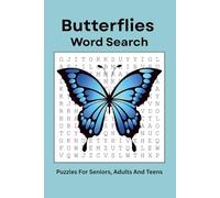 Butterflies Word Search Puzzle Book: 54 Puzzles with Easy-to-Read Print about Butterflies, Caterpillar, Flying insects and more