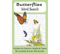 Butterflies Word Search Puzzle Book: Word searches with Easy to Read Print about butterflies and Moths! | 6x9, 110 pages, 50+ Puzzles… Gifts for Vacations, Holidays & Free Times.