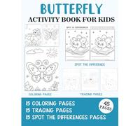 Butterfly Activity Book for Kids: Coloring, Tracing and Spot the Difference Pages