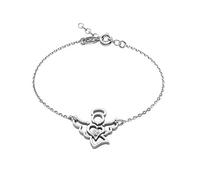 butterfly Angelico Braccialetto Da Bambini In Argento Sterling Con Cristallo A Cuore