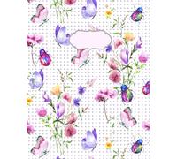 Butterfly & Beetle Garden Journal - 8.5x11” Lined Composition Notebook with Pastel Floral and Insect Watercolor Pattern: Whimsical floral notebook ... journaling, nature notes, or daily writing