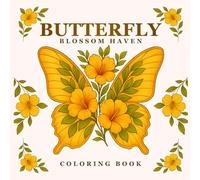 Butterfly blossom haven: Beautiful and Relaxing Butterfly Designs for Stress Relief and Creativity, Mandalas, Nature Scenes