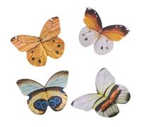 Butterfly Bookmark, Books Page Markers, Colorful Kids Bookmarks, Stationery Supplies Readers, 4-Piece Decorative Book Accessories for Women Students Teachers Gift Set, 2.09x1.57 inches