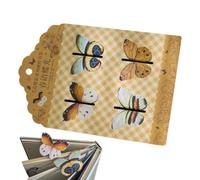 Butterfly Bookmark, Magnetic Page Marker, Colorful Book Tabs, Strong Grip Magnet, Reusable Stationery Present, School Reading Study, 5.3x4cm/2.09x1.57 Inches Multicolor Set of 4