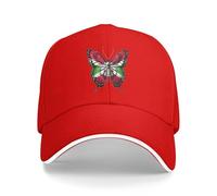Butterfly Burundi Burundian Flag Unisex Cappello da Sole Estivo Moda Sportivo Berretto Anti-Sole Hip Hop cap for Golf Casual Viaggio
