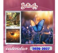 Butterfly Calendar 2026-2027: 18 Month Planner To Keep You On Track from Sep 2026 to Dec 2027,Square 8.5 x 8.5 Inches Gift For Organizing & Planning
