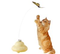Butterfly Cat Toy, Electric Interactive Pet Toy, PP Automatic Butterfly Teaser for Indoor/Outdoor Exercise & Mental Stimulation, Scratching, Climbing & Travel, 7.5x7.5x5.5cm