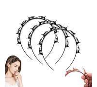 Butterfly Clip Headband for Women, Toothed Headband Braid Tool, Women Girls Fashion Hair Accessories, Fashion Hair Clip Styling Accessory Tools (3Pcs Black, Standard)