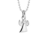 butterfly Collana In Argento Sterling Con Pendente Angelo E Elemento Di Cristallo