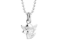 butterfly Collana Raffinata Con Pendente Angelo E Cristallo In Argento 925 Sterling