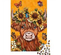 Butterfly Cow Art Print Puzzle Impossibili 1000 Pezzi Decorazione Per La Casa. Rilassamento E Intelligence Per Adulti E Ragazzi Da 14 Anni 38x26cm/1000pcs