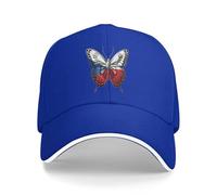 Butterfly Czech Czechs Flag Unisex Hip Hop cap Leggero Cappellino Baseball Anti-Sole Cappello da Sole Estivo for Golf Sport Viaggio
