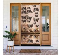 Butterfly Decor 04 - Copertura decorativa per porta, perfetta per interni ed esterni, decorazioni natalizie da 72 x 88,9 cm
