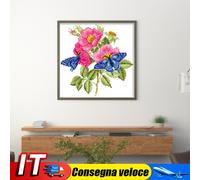Butterfly DIY Bead Embroidery Kit 27x27cm 9CT Cross Stitch Kit for Home Decor IT