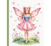 Butterfly fairy Graph Paper Notebook - 100 Pages, 0.5 Inch Squares