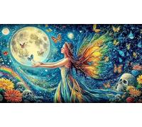 Butterfly-Fairy Puzzle impossibili 1000 Pezzi Decorazione per la casa. Rilassamento e Intelletto per adulti e ragazzi da 14 anni 38x52cm/1000pcs