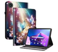 (Butterfly Floral) Leather Case for Lenovo Tab TB311FU with Stand & Card Slots, Pattern Printed Tablet Cover, Shockproof Protective Case