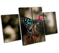 Butterfly Flowers Animals MULTI TELA parete arte foto stampa