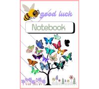 Butterfly Garden Notebook: Cute Butterfly & Floral Good Luck Themed Composition Notebook: Colorful Butterfly Tree, Flowers, and Bee Cover • 120 Pages • Perfect for Kids, Girls, School & Journaling
