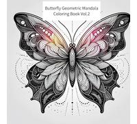 Butterfly Geometric Mandala Coloring Book Vol.2