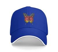 Butterfly Germany German Flag Uomo Donna Cappellino con Visiera Regolabile Cappello da Sole Estivo Anti-Sole con Visiera for Sport Estivo Golf