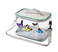 Butterfly Habitat, Ladybugs Net Cage Enclosure, Foldable Mesh Terrarium Bag, Ideal for Garden Observation Education Exploration Pollinator Bee Larvae Study, 10,24 x 7,48 x 7,48 pollici