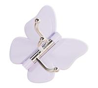 Butterfly Hooks - 3-Branch No Drill Rotating Adhesive Hanger, Wall Hooks, Multi Prong Swivel Sticky Organizer Pegs | Heavy Duty Self Adhesive Utility Rack for Clothes Robes Towels Coats Hats Bags Keys