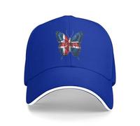 Butterfly Iceland Icelander Flag Uomo Donna Cappellino Baseball Traspirante Cappello da Sole Estivo Anti-Sole Berretto da Baseball for Golf Casual Estivo