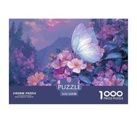 Butterfly in Purple Garden Durable Interlocking Pieces Fun Hobby for Spare Time, Evenings, Weekends And Holiday Breaks 52x38cm/1000pcs