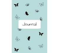 Butterfly Journal: Pretty, Mint Green, Decorative, College Ruled, Lined, Diary, for All Ages| 6x9 inches, 110 pages| Gifts for Best Friends, Partners, or Spouse