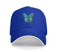 Butterfly Kazakhstan Kazakhstan People Flag Uomo Donna Sportivo Berretto Casuale Berretto da Baseball Anti-Sole Cappellino Baseball for Estivo Viaggio Golf