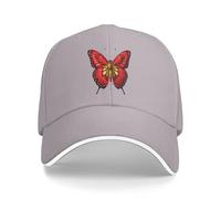 Butterfly Kyrgyzstan Kyrgyz Flag Uomo Donna con Visiera Casuale Hip Hop cap Anti-Sole Cappellino con Visiera for Sport all'Aria All'Aperto