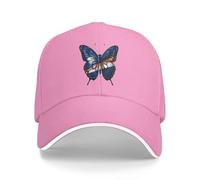 Butterfly Marshall Islands Rosal Islanders Flag Uomo Donna Hip Hop cap Protezione UV Cappellino con Visiera Anti-Sole Cappello da Sole Estivo for Estivo All'Aperto Casual