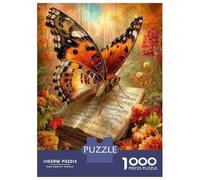 Butterfly on Piano Sheet 1000 Pezzi Puzzle Classico Bundle Puzzle Cartone Premium - Hit Tra Gli Anziani Appassionati, Regalo Di Inaugurazione, Divertimento Indoor E Feste 70x50cm/1000pcs