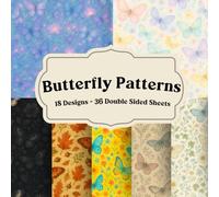 Butterfly Patterns Scrapbook Paper Book: Botanical wings and decorative repeats for journals, collage, and paper crafts