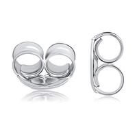 Butterfly Push Backs - Orecchini da donna in oro giallo o bianco 14 carati Better and Best by MAX + STONE, in metallo, senza gemme