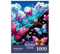 Butterfly Puzzle 1000 Pezzi - Momento Zen Serale, Stimolo Mentale, Poster E Confezione Inclusi - 38x26cm/1000pcs