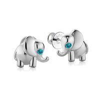 butterfly Raffinati Orecchini Da Bambina In Argento Sterling Con Simpatico Design Di Elefante E Dettaglio Di Cristallo