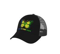 Butterfly Saint Vincent And The Grenadines Flags Donna Uomo Cappello Trucker Regolabile Snapback cap Moda Berretto da Baseball per Estivo Tennis Corsa