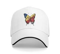 Butterfly Seychellese Flag Uomo Donna con Visiera Leggero Sportivo Berretto Anti-Sole Cappellino Baseball for Estivo Casual Sport
