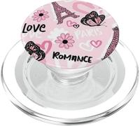 Butterfly Tower Pink Soft PopSockets PopGrip per MagSafe