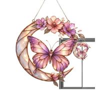 Butterfly Wall Decor, Acrylic Ornament Set, Sunlight Catcher Art, Outdoor Hanging Display, Home Decoration Accent, Backyard Patio Balcony Tree Window Living Room Bedroom Party Birthday Use Kit
