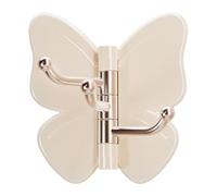 Butterfly Wall Hooks - Triple Branch No Drill Rotating Adhesive Hanger, Bathroom Towel Holder,Cute criter Shape | Self Sticky Multipurpose Pegs, Bedroom Kitchen Closet Robes Bags Hats Keys Coats Rack