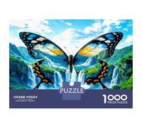 Butterfly Waterfall 1000 Pezzi Puzzle Premium Tropical Serenity Puzzle Per Adulti Cartone Riciclato - Hit Delle Famiglie, Allenamento Mentale, Regalo Anniversario E Pause Ufficio 70x50cm/1000pcs