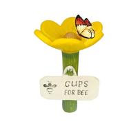 Butterfly Watering Station, Flower Shaped Bee, 2,56 x 4,33 in Feeder Drinking Cups, Safe Colorful Design, Easy Refill Garden Decor for Pathway Driveway, Outdoor Pollinators