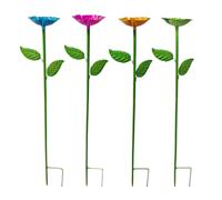 Butterfly Watering Station, Pollinator Water Feeder Island, 4 Piece Decorative Container, 23.62x3.15 Inches Stylish Design, Bee Watering Cups for Garden, Birdwatching, Patio