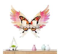 Butterfly Wing Corner Shelf, Angel Wing Floating Display Stand, Boho Storage Rack, Decorative Decor for Living Room, Bedroom, Unique Shelving for Home Interiors, 13.2x3.94x12.79in