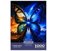 Butterfly Wing Glow 1000 Pezzi Puzzle Cosmic Insect Radiance Puzzle Classico Cartone Riciclato - Hit Delle Famiglie, Attività Festive, Regalo Anniversario E Tempo Libero Indoor 70x50cm/1000pcs