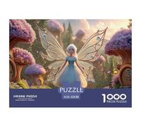 Butterfly Wings Princess 1000 Pezzi Cartone Robusto Puzzle Fairy Tale Landscape Sfida Unica Gioco Per Famiglie Puzzle Decorazioni Per La Casa 52x38cm/1000pcs